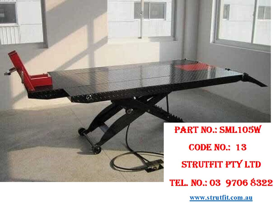 MOTORCYCLE HOIST PNEUMATIC LIFT TABLE Part No. SML105W Code No. 13