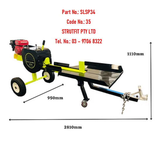 34 ton Kinetic LOG SPLITTER 6.5HP Petrol Part No.: SLSP34 Code No.: 35