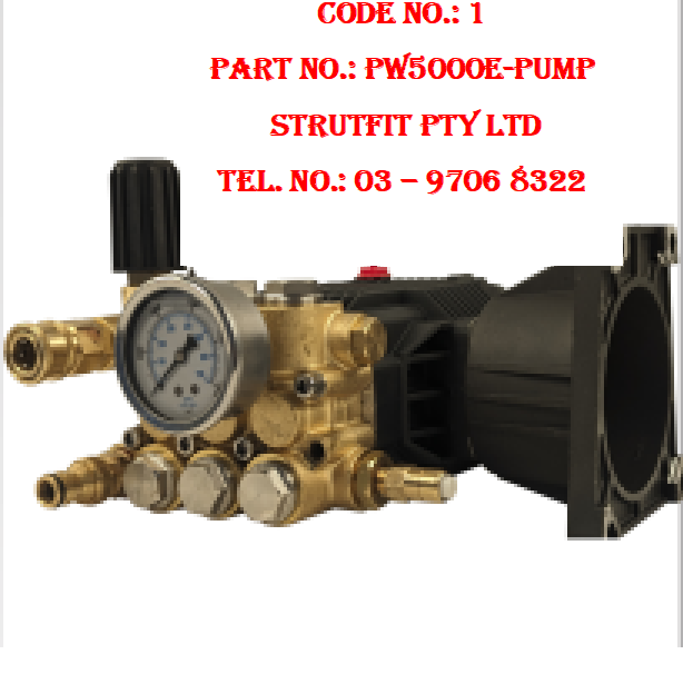 PUMP to suit PW5000E Part No.: PW5000E-PUMP Code No.: 1