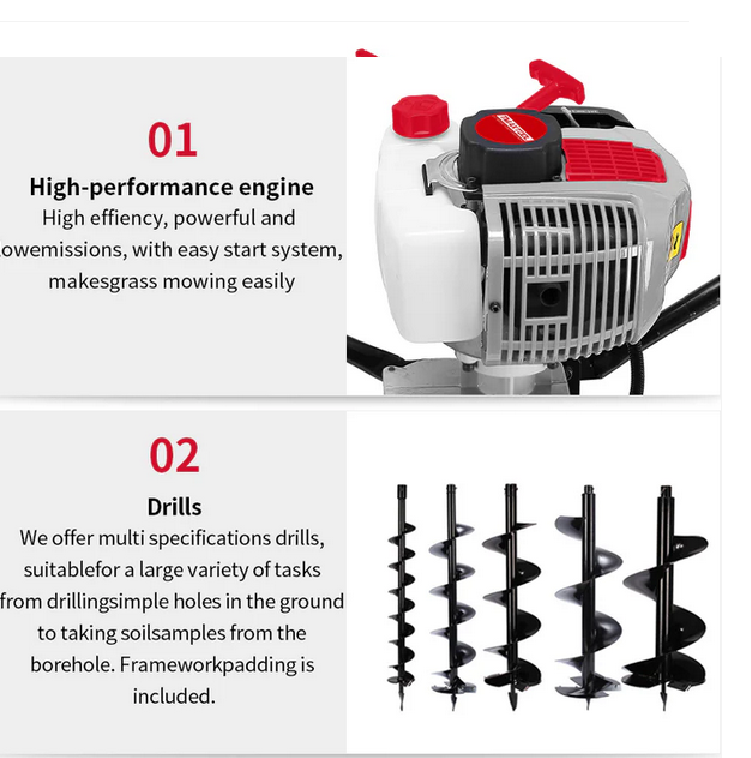 62cc Heavy-Duty Post Hole Digger Part No. STMD620-1 Code 25