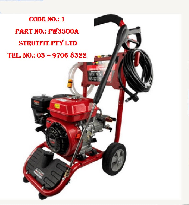 6.5HP PRESSURE WASHER Part No.: PW3500A Code No.: 1