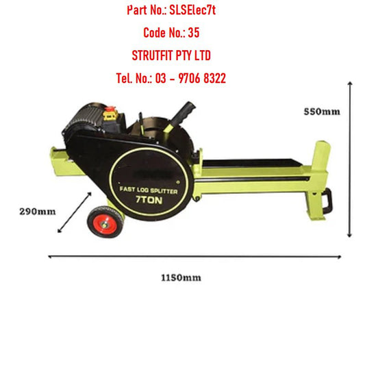 7 ton Kinetic LOG SPLITTER 1500W Electric Part No.: SLSElec7t Code No.: 35