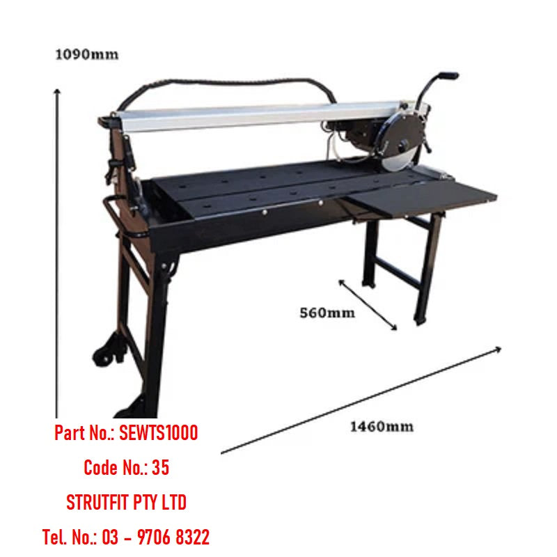 1000mm 1500w Electric Wet TILE SAW Part No.: SEWTS1000 Code No.: 35