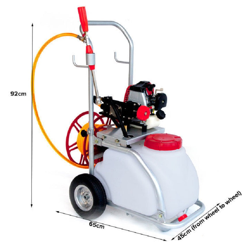 30L Power Sprayer Weed/Pest w Tank Trolley Hose Reel Part No. SA30ER Code 17