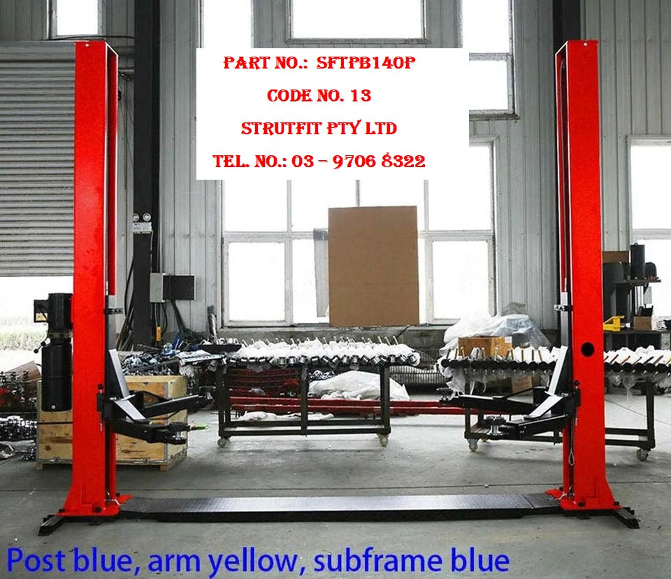 4.0T Baseplate 2 Post Car Hoist with Sub-Frame PART NO: SFTPB140P CODE: 13