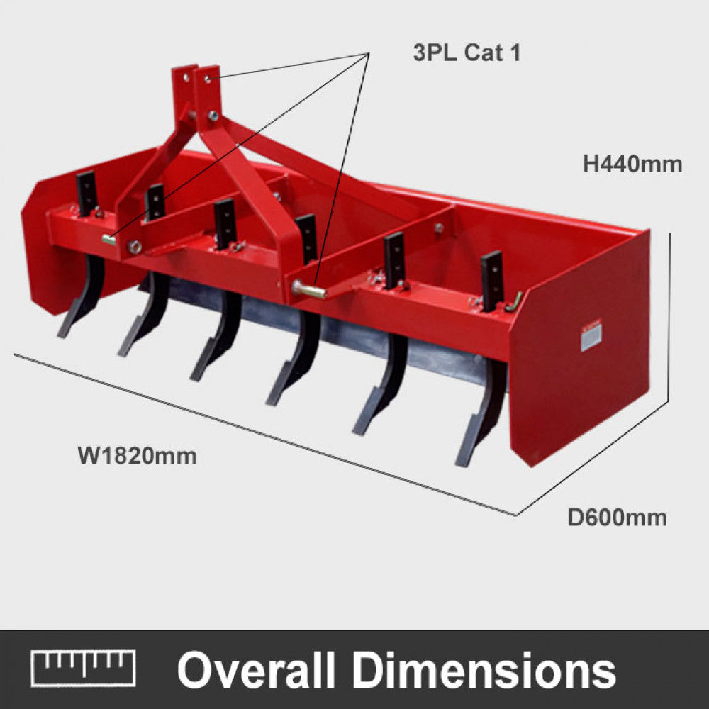 GRADER SCRAPER BLADE – 1800mm 6 ft Part No.: RFIBB6 Code No. 2
