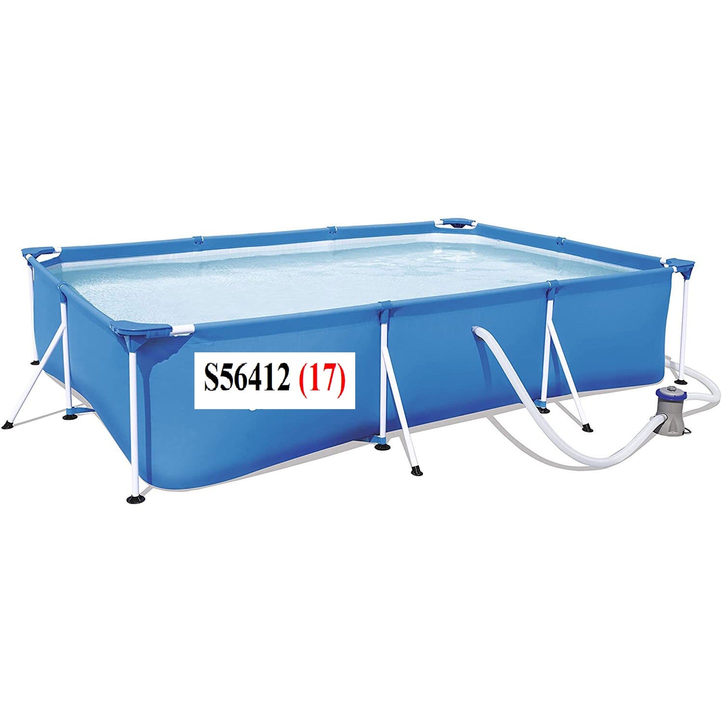 SWIMMING POOL w Pump above ground rectangular 3m*2.01m*66cm Part No. S56412 C17