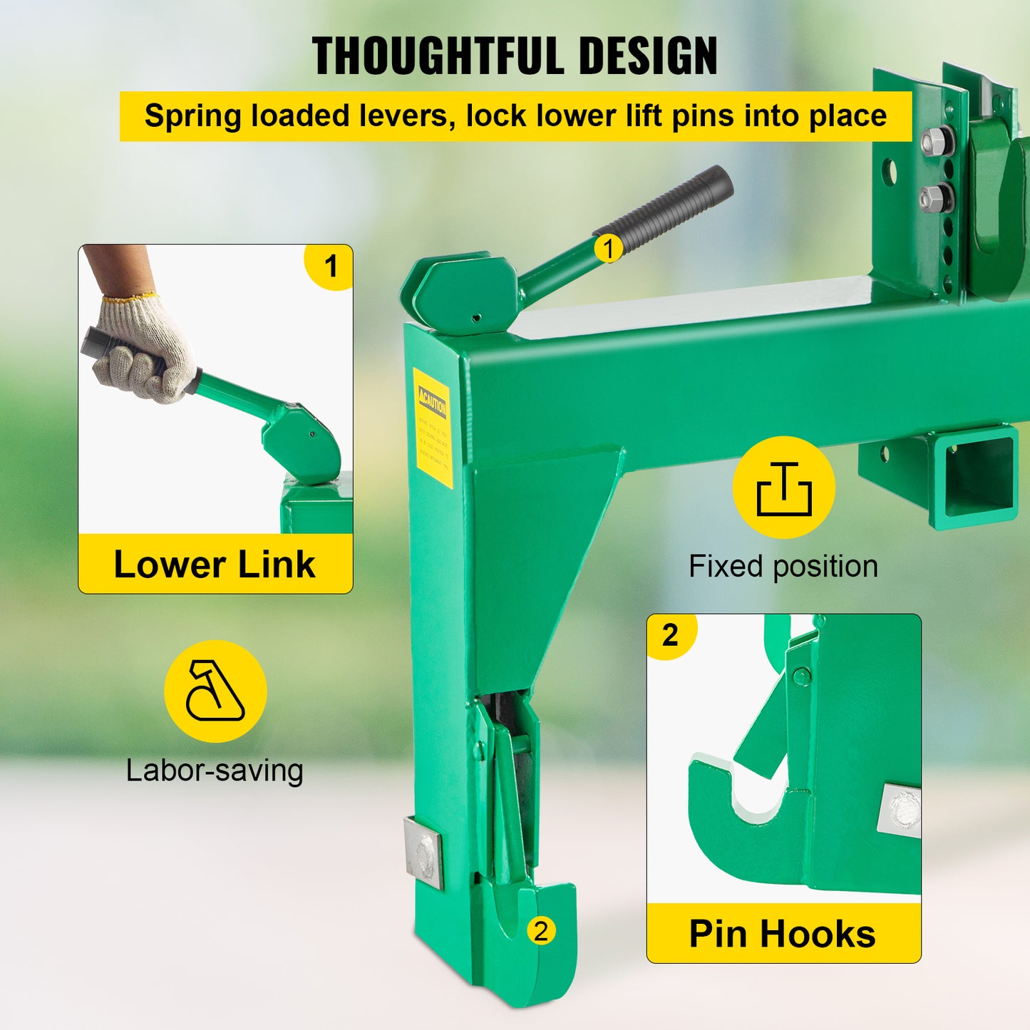 3-Point QUICK HITCH Tractor Quick Hitch Fit for Category 2 Part VQUICKHITCH2 C28