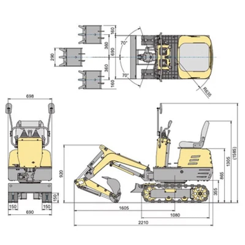 EXCAVATOR – Mini 306cc Part No.: SME306 Code No.: 35 - taking Backorders