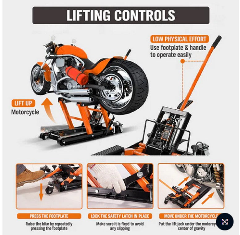 MOTORCYCLE ATV Hyd. Pump Jack 1500 lbs. Part No.: SMAH1500 Code 19