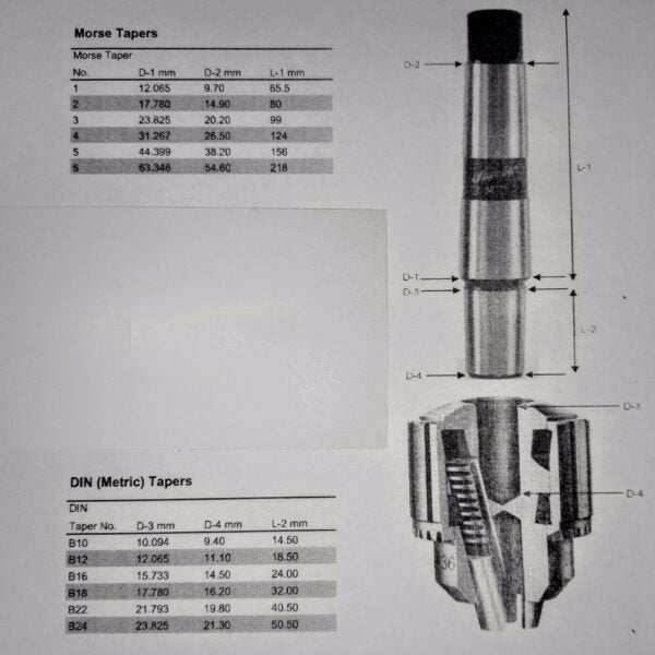 KEYLESS DRILL CHUCK 0-13mm METEX ISO40 Lathe Milling Part No : ISO4013 Code 4