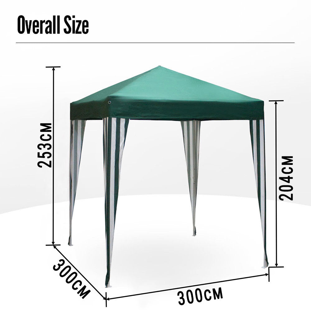 GAZEBO – Portable 3x3m Pop Up Water Resistant Steel Frame Part No.: GPORT3.3 Code No. 26