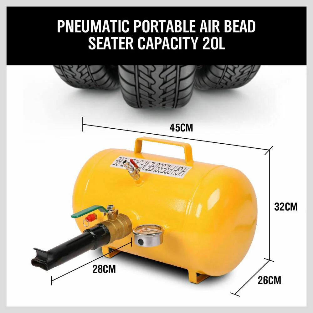 20L Bead Blaster Tyre Air Tank Inflator Seater 4WD & Truck Tyres Part No.: SBBL20L Code 1920L Bead Blaster Tyre Air Tank Inflator Seater 4WD & Truck Tyres Part No.: SBBL20L Code 19