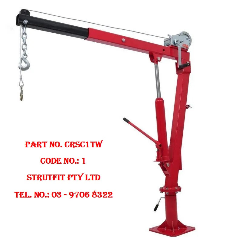 CRANE – Swivel Crane with Winch 450kgs Part No.: CRSC1TW Code No. 1