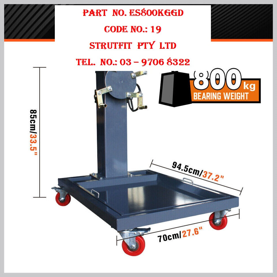 800kg Folding Engine Stand Heavy Duty with tray Crane Motor Part no: ES800KGGD Code :19