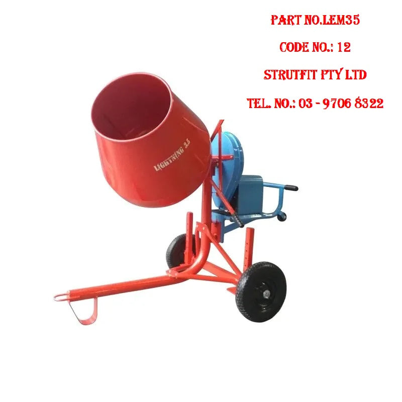 CEMENT MIXER Lightening 3.5 cu. ft  Masterfinish Part No.: LEM35 Code No. 12 due end Jan 2025