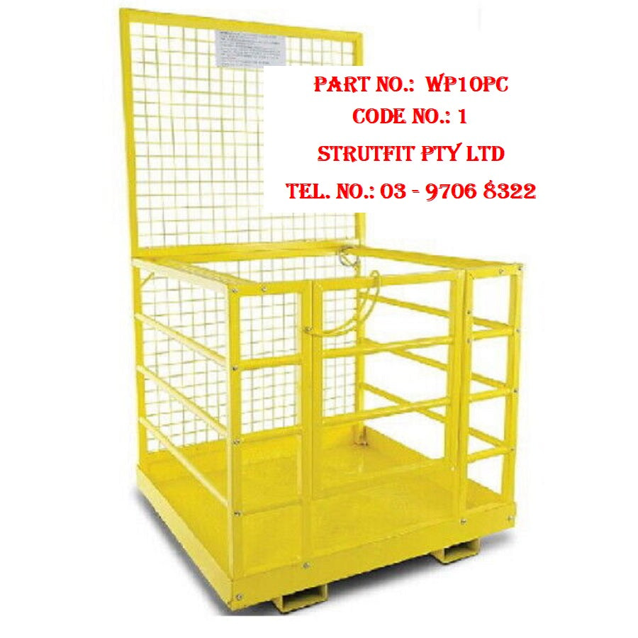 FORKLIFT SAFETY CAGE WORK PLATFORM – Heavy duty Part No.: WP10PC Code No. 1