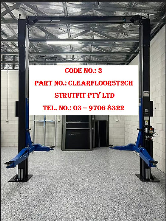 CAR HOIST CLEAR FLOOR 5 TON 2 POST Part No.: CLEARFLOOR5T2CH Code No: 3