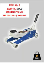 Load image into Gallery viewer, FLOOR JACK – Aluminium 2 ton Part No.: SFLA Code No.: 3
