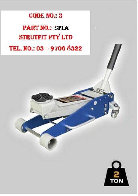 FLOOR JACK – Aluminium 2 ton Part No.: SFLA Code No.: 3