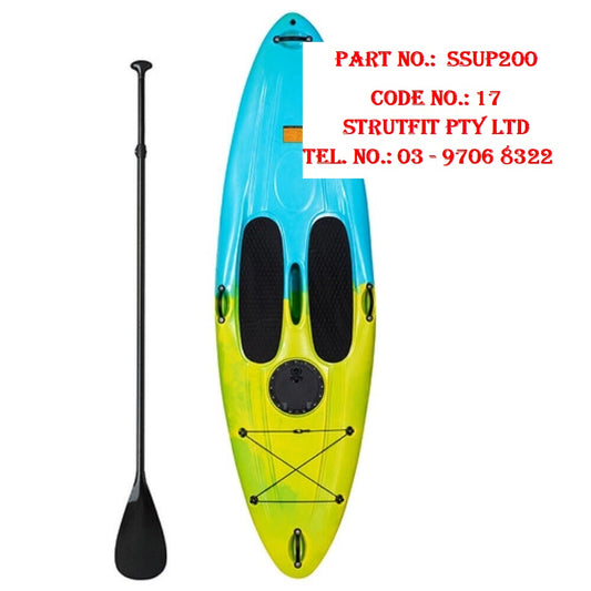 PADDLE BOARD – Hardshell SUP 10ft Stand Up with Fibre Glass Peddle Part No.:  SSUP200 Code No. 17