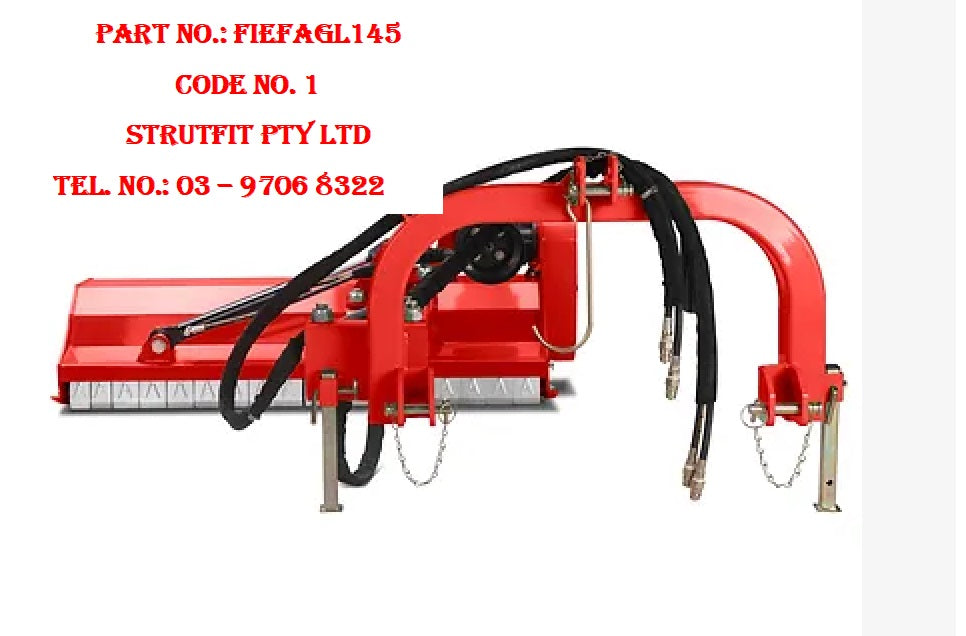 VERGE FLAIL MOWER 1400mm H/D Hyd. Side Shift Suit Part No.: FIEFAGL145 Code 1