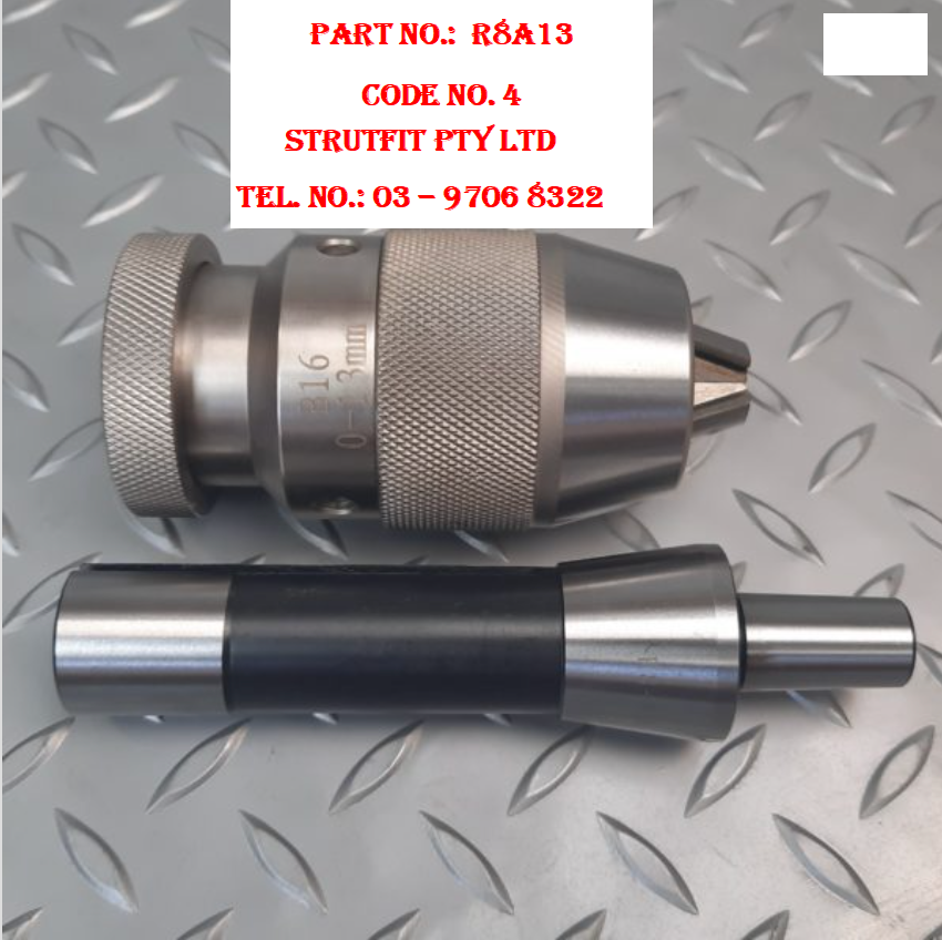 KEYLESS DRILL CHUCK 0-13mm METEX R8 Arbor Lathe Milling Part No : R8A13 Code 4