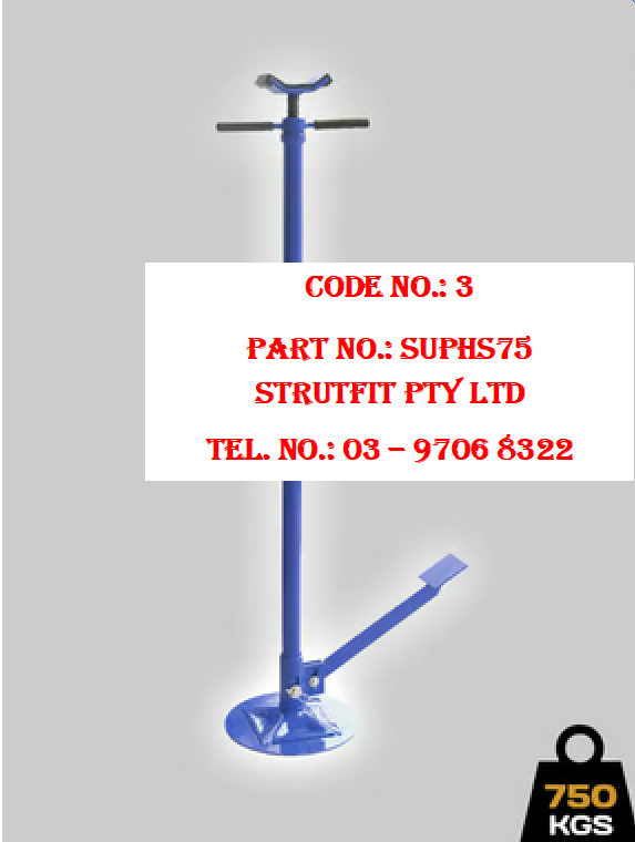 UNDER HOIST PEDAL STAND 750 kgs Part No.: SUHPS75 Code No.: 3