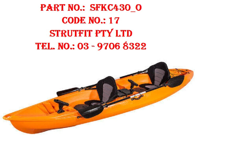 KAYAK – Double size sit on Top Orange Part No.: SFKC430_O  Code No. 17