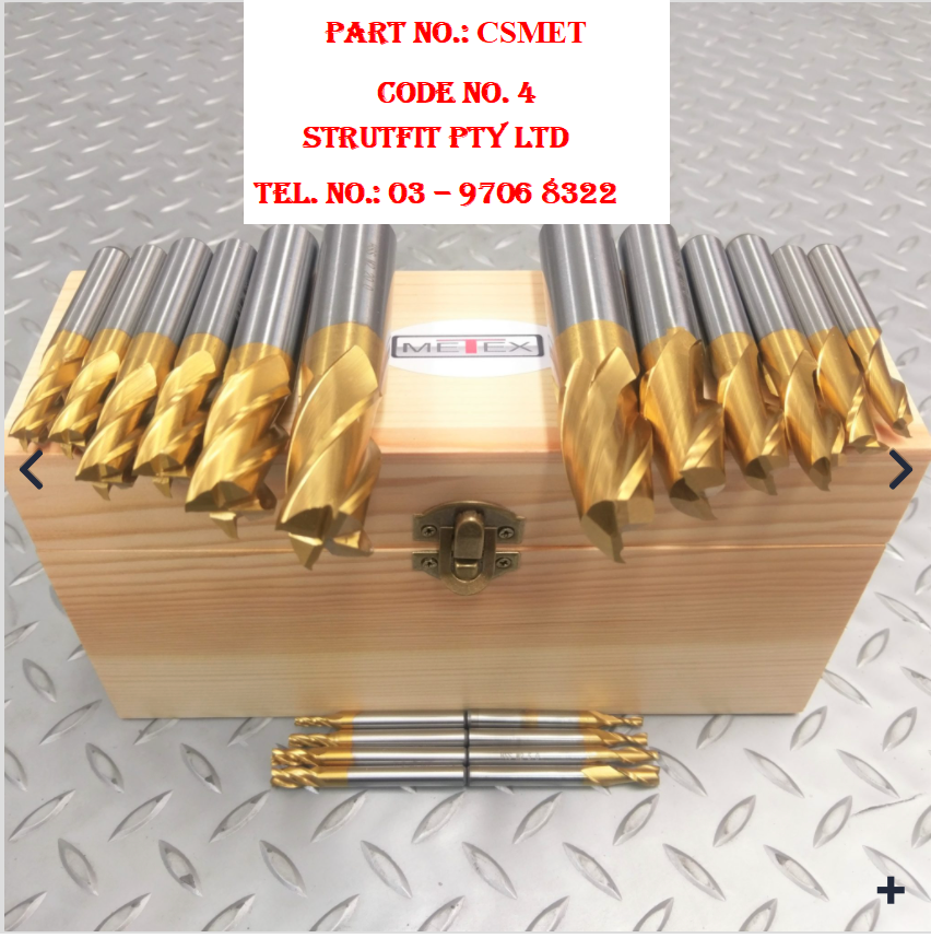 MILLING CUTTERS End Mill Slot Drill Set METEX 20pc Metric Part No.: CSMET Code 4