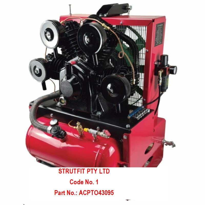 AIR COMPRESSOR Upto 145PSI 80CFM 3 PT Linkage Part No.: ACPTO4095 Code No.: 1