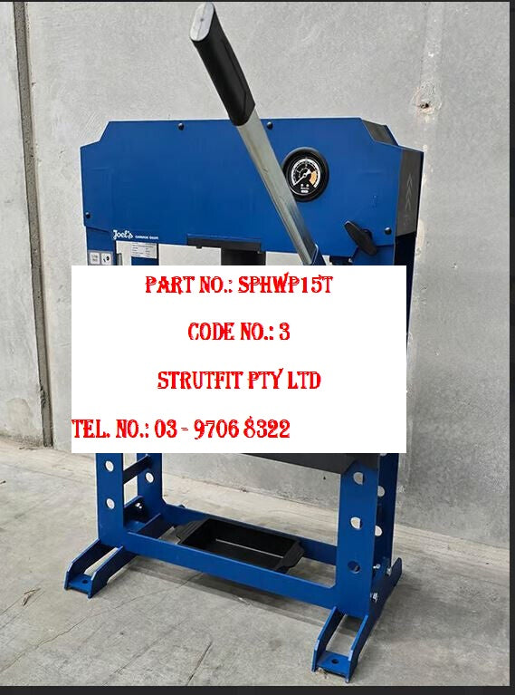 15 ton Professional Hydraulic Work Press Part No.: SPHWP15T Code No.: 3