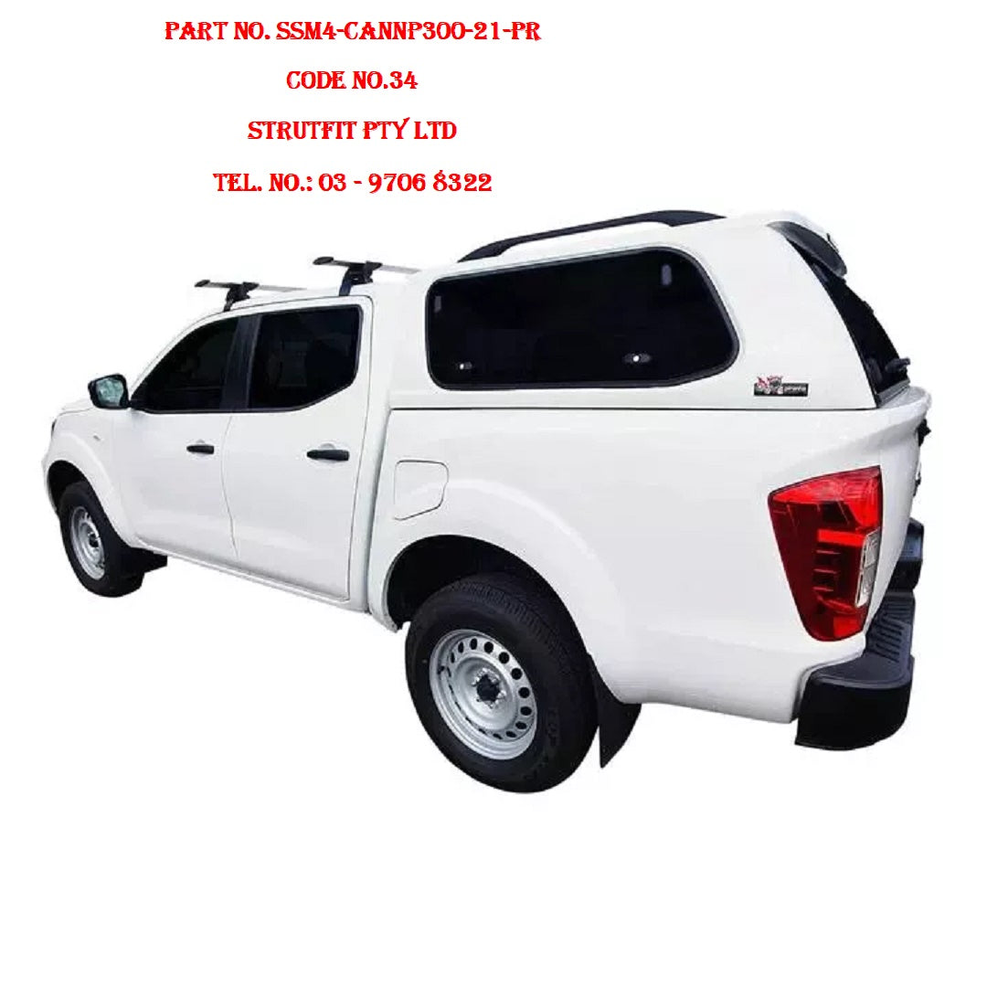 FIBERGLASS CANOPY NISSAN NAVARA PART NO:SSM4-CANNP300-21-PR CODE 34