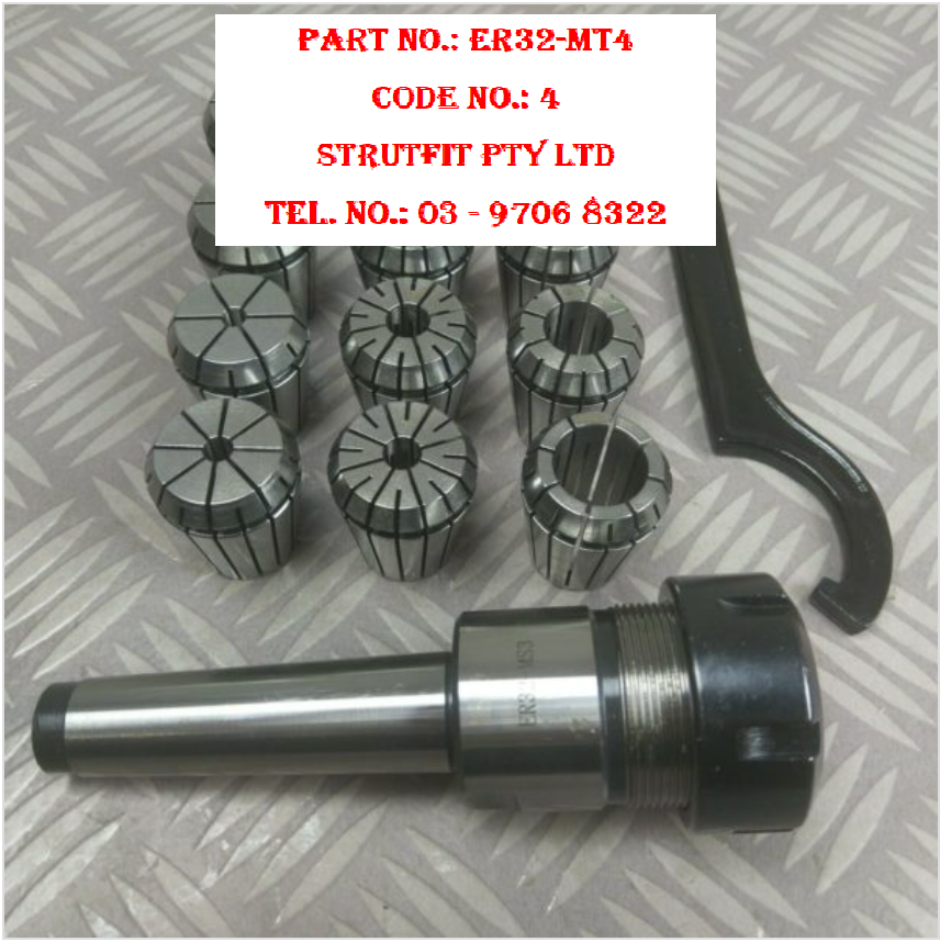 COLLET CHUCK SET & CHUCK HOLDER 14pc METEX Part No.: ER32-MT4 Code No. 4