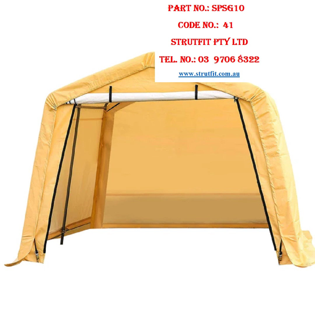 Portable STORAGE GARAGE SHELTER Size 10 x 10 ft Part No. SPSG10 Code 41