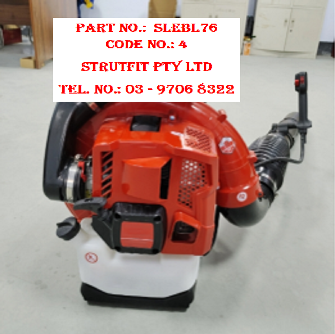 LEAF BLOWER Back Pack 76cc Petrol Powerful Trade Professional Part No.: SLEBL76 Code No. 4