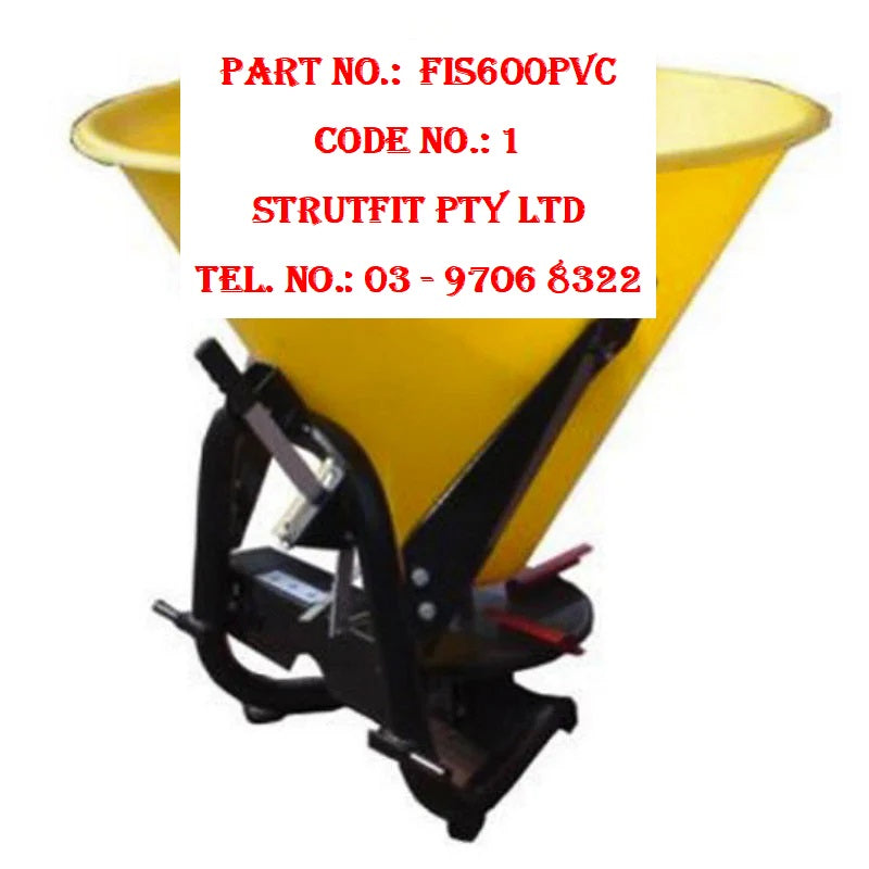 SPREADER – PVC Hopper Spreader 9 – 16 mt Part No.: FIS600PVC Code 1