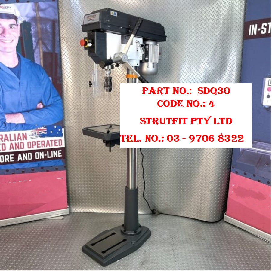 30mm PEDESTAL DRILL PRESS OPTIMUM Quality Accuracy 1100w 9 Speed Wood Metal Part No.: SDQ30 Code No. 4