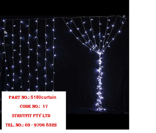 24V 180 LED Curtain String Light 2.8m x 2.4m  No.: S180curtain Code 17