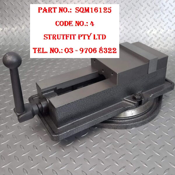 125mm MILLING VICE Angle Locked METEX Quality Part No.: SQM16125 Code No. 4