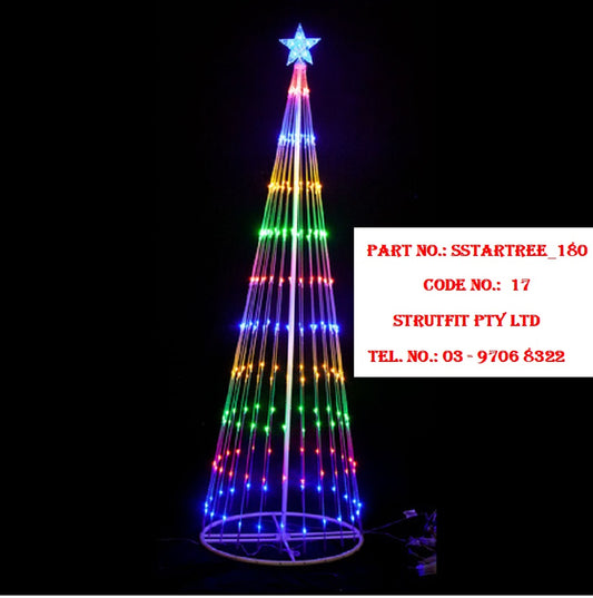 Circling LED Light Christmas Tree with Star (Height 163 cm) Part No.: SSTARTREE_180 Code 17: