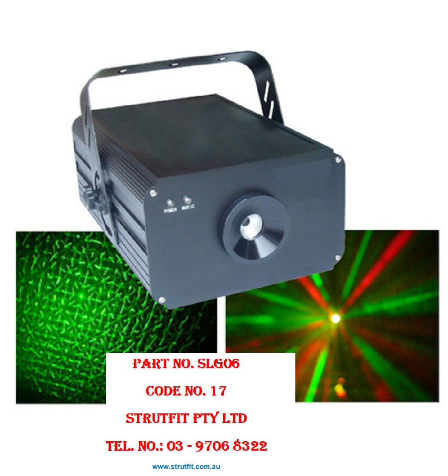 DMX 11 – Channel RGY Laser Disco Light Part No.: SLG06 Code No.: 17