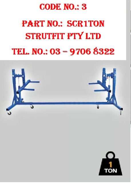 CAR ROTISSERIE 1 ton Part No.: SCR1ton Code No.: 3 due Nov. 2024