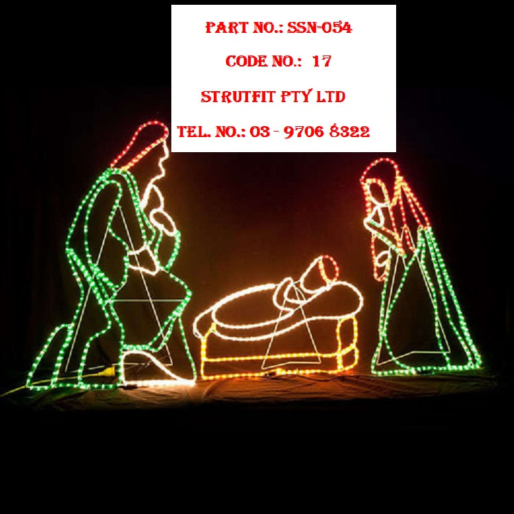 LED NATIVITY & CRIBS CHRISTMAS MOTIF ROPE LIGHT 225 cm Part No.: SSN-054 Code No.: 17