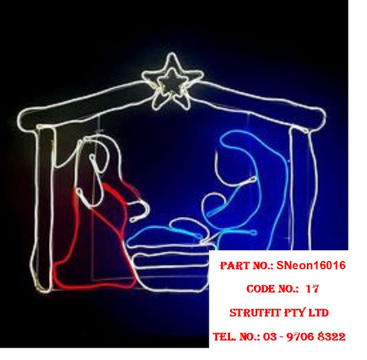 LED Neon Version Nativity Scene Christmas Light Decoration Part No.: SNeon16016 Code No.: 17