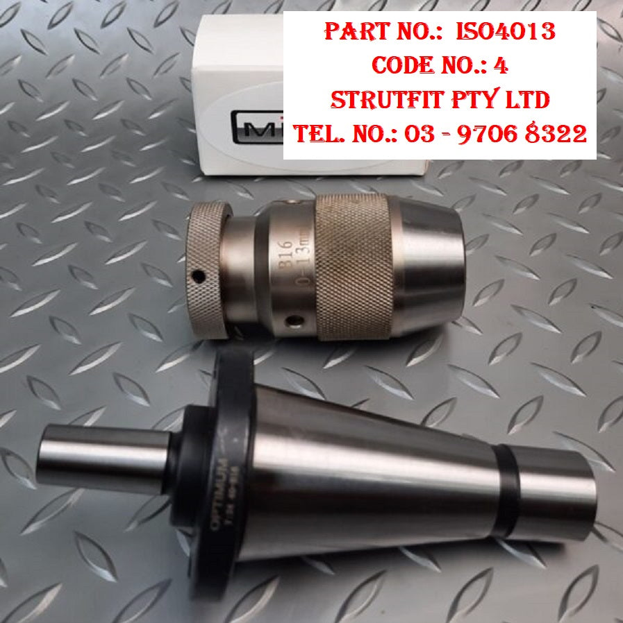 KEYLESS DRILL CHUCK 0-13mm METEX ISO40 Lathe Milling Part No : ISO4013 Code 4