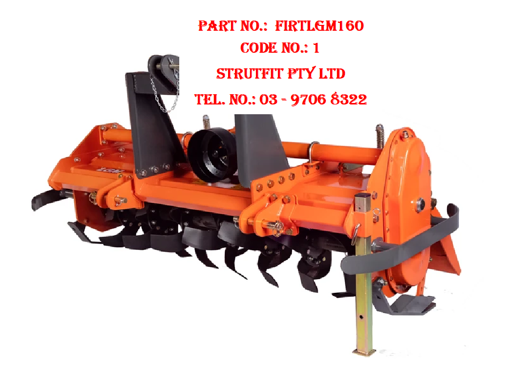 160cm Gear Driven + PTO + Clutch ROTARY TILLER Part No.: FIRTLGM160 Code 1