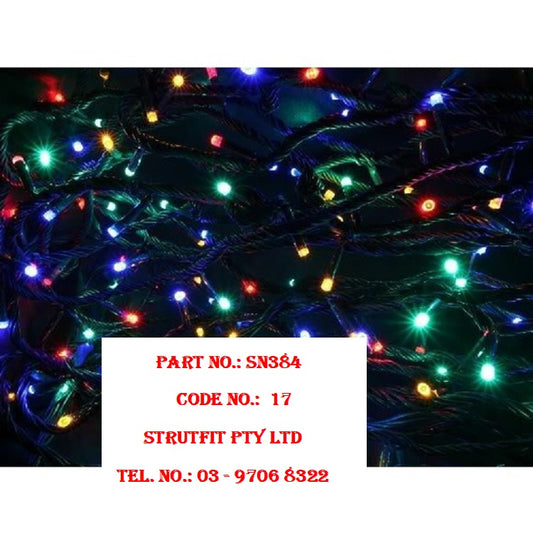 24m LED Christmas Fairy Light Clear String Multi Colour Part No.: SN384 Code 17