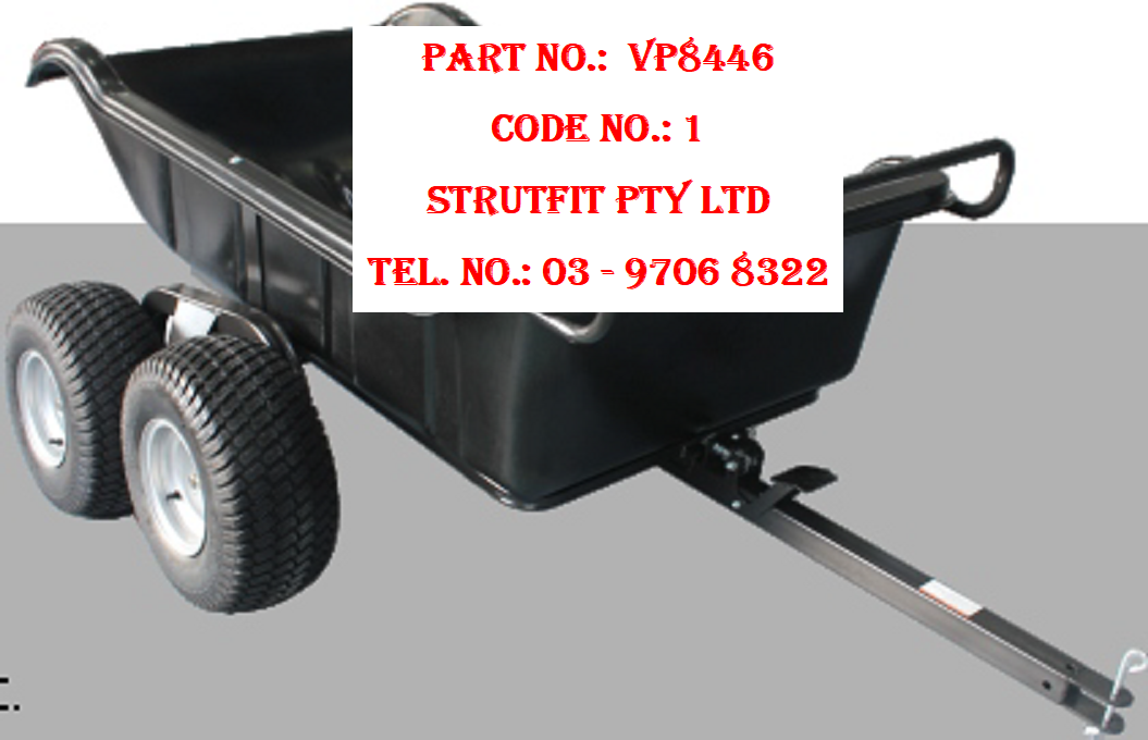 CART – Poly Dump Cart double black wheels 680 kgs Part No.: VP8446 CODE 1