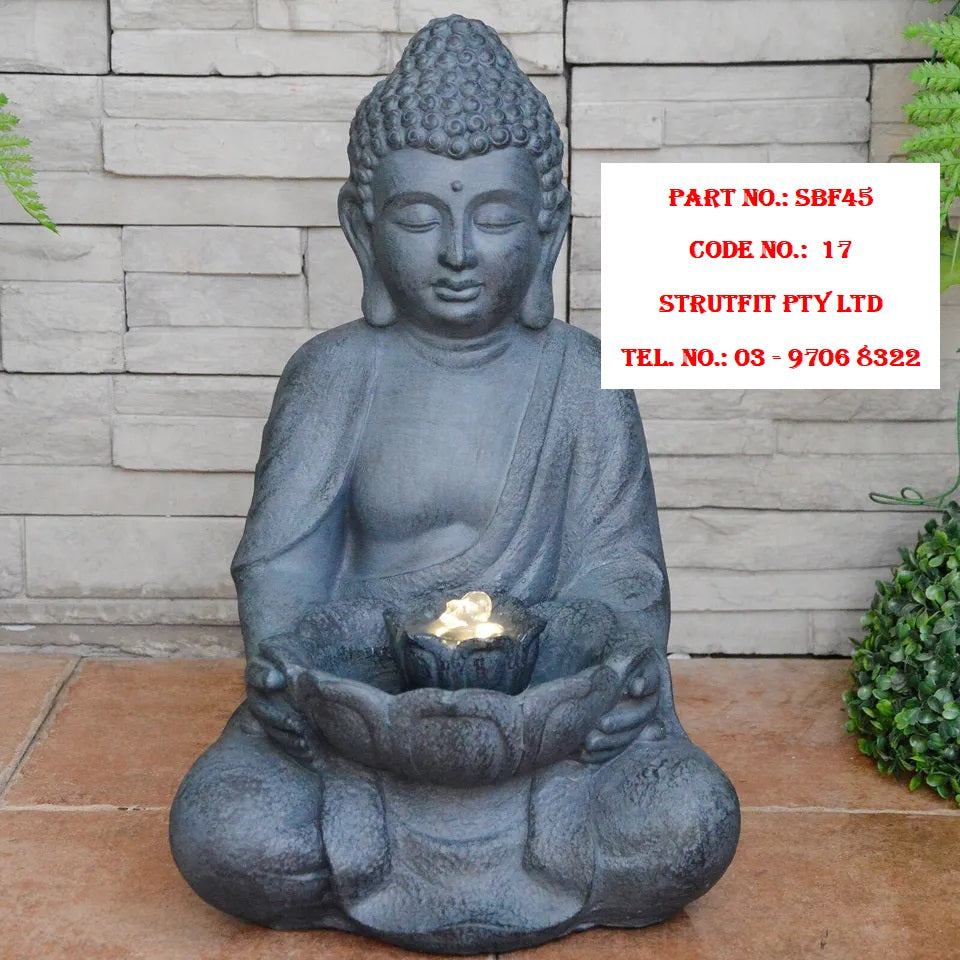 45cm Blossoming Buddha Water Feature Fountain with Light Part no: SBF45 Code:17